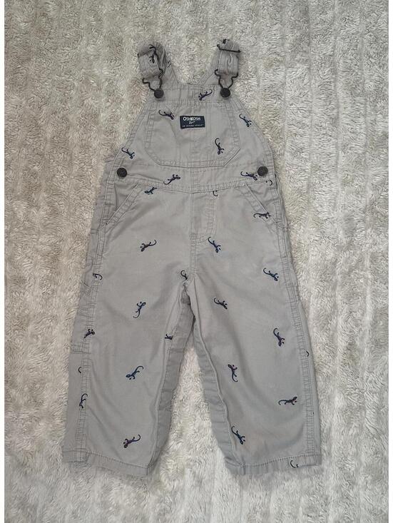 OshKosh B'gosh Other - OshKosh B'gosh VestBak unisex khaki overalls 18M cotton embroidered classic